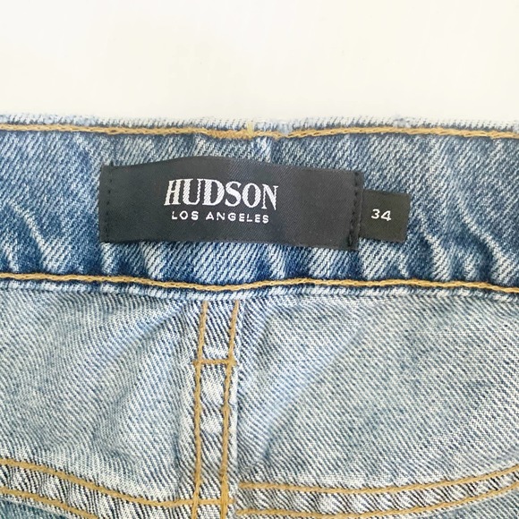 Hudson Light Wash Button Fly Blue Axl Skinny Fit Jeans 34 NWT - Picture 7 of 10